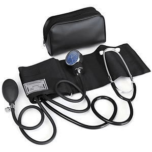 Tensiómetro Aneroide De Brazo Clásico Con Estetoscopio Bolso