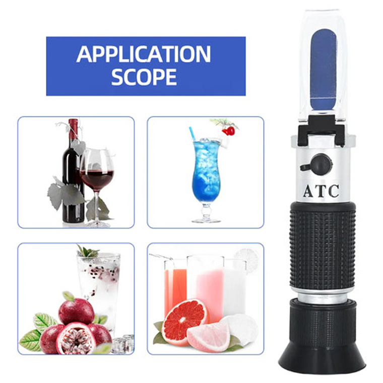 Refractometro Doble Único 0 A 32 Brix Y Sg Wort, Con Estuche 6