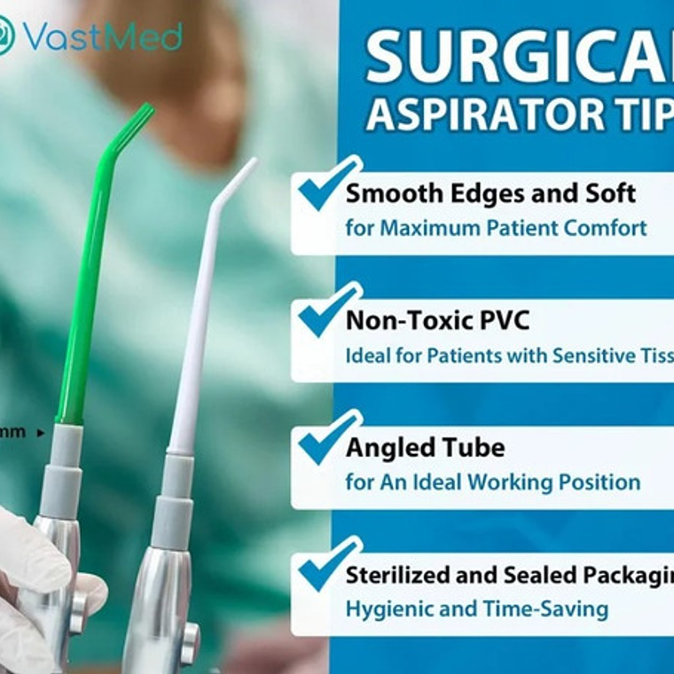 Pack De 25 Cánulas Aspiración, Cánulas Hemosuctor Plásticas 17
