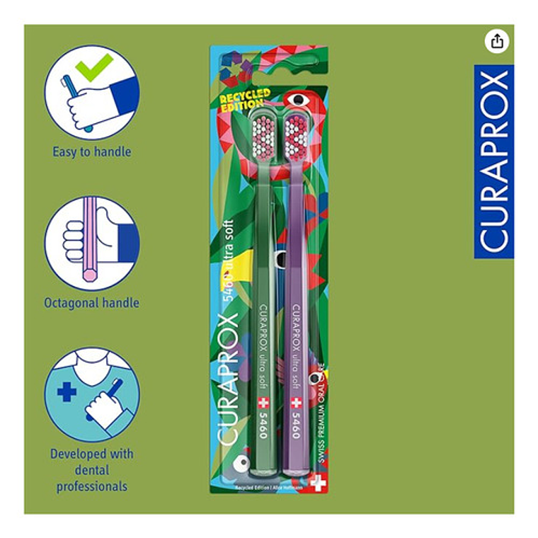 Pack Duo Cepillos De Dientes Curaprox Recycled Edition 5460 4