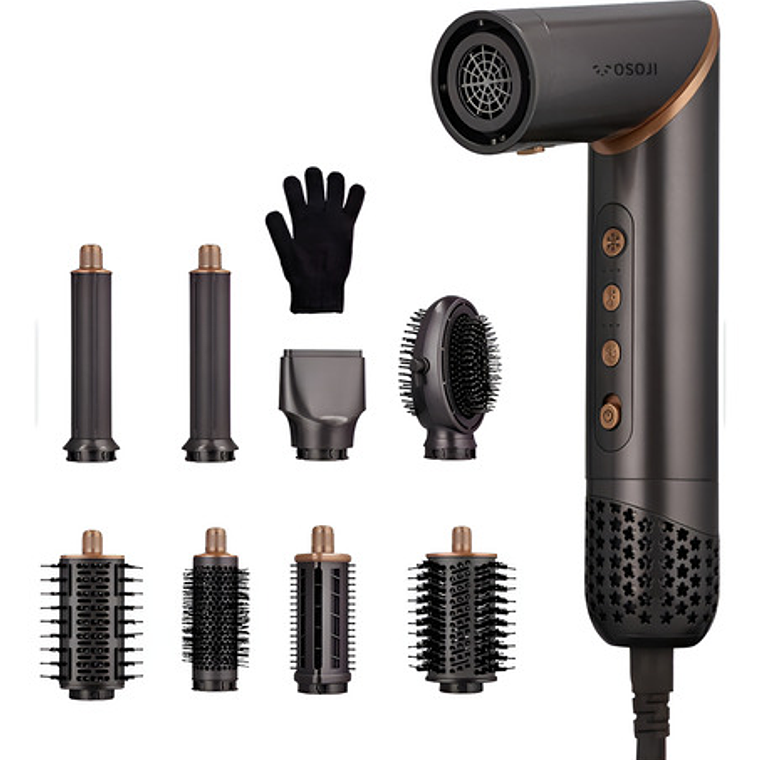 Secador Iónico Osoji Estilizador Multistyler 9 En 1 M8 Único 1