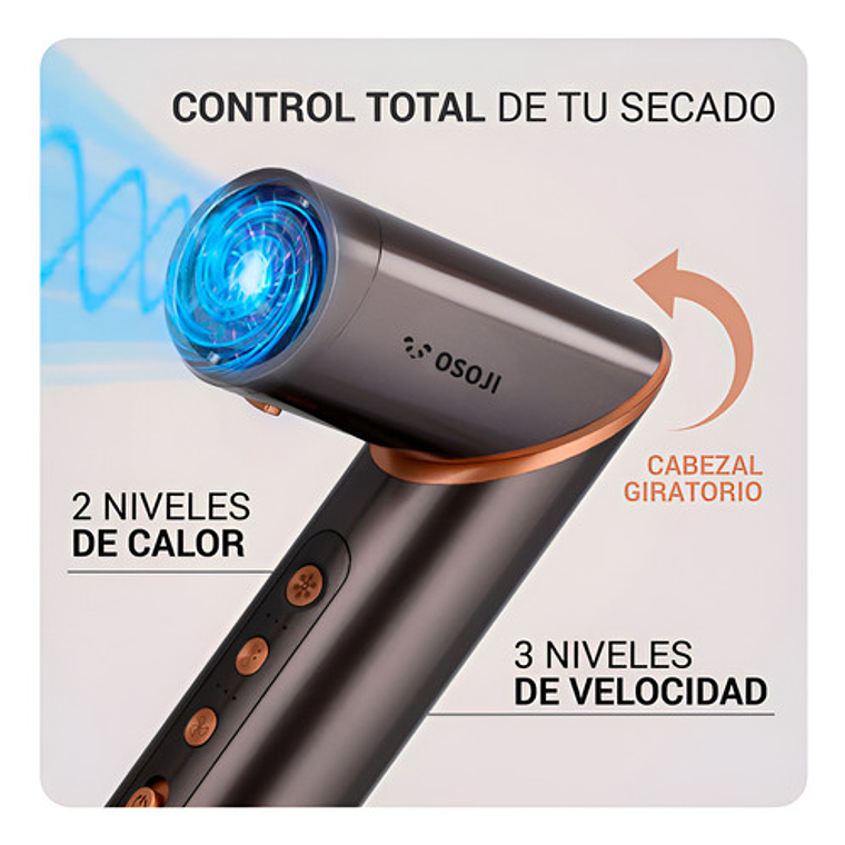Secador Iónico Osoji Estilizador Multistyler 9 En 1 M8 Único 2