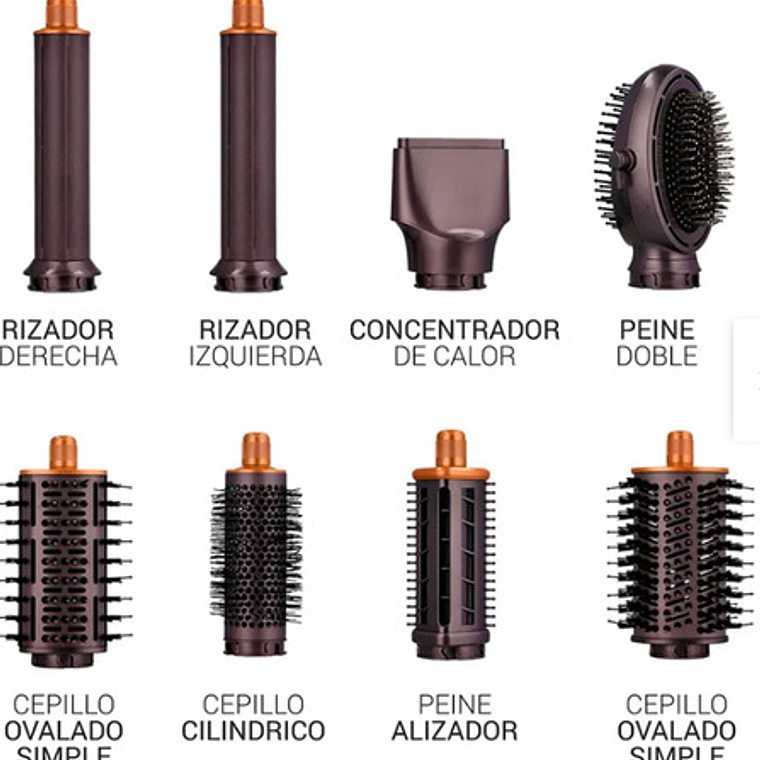 Secador Iónico Osoji Estilizador Multistyler 9 En 1 M8 Único 3