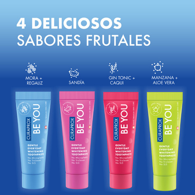 Pasta Dental Curaprox Be You Blanqueadora 60ml Colores 1un 5