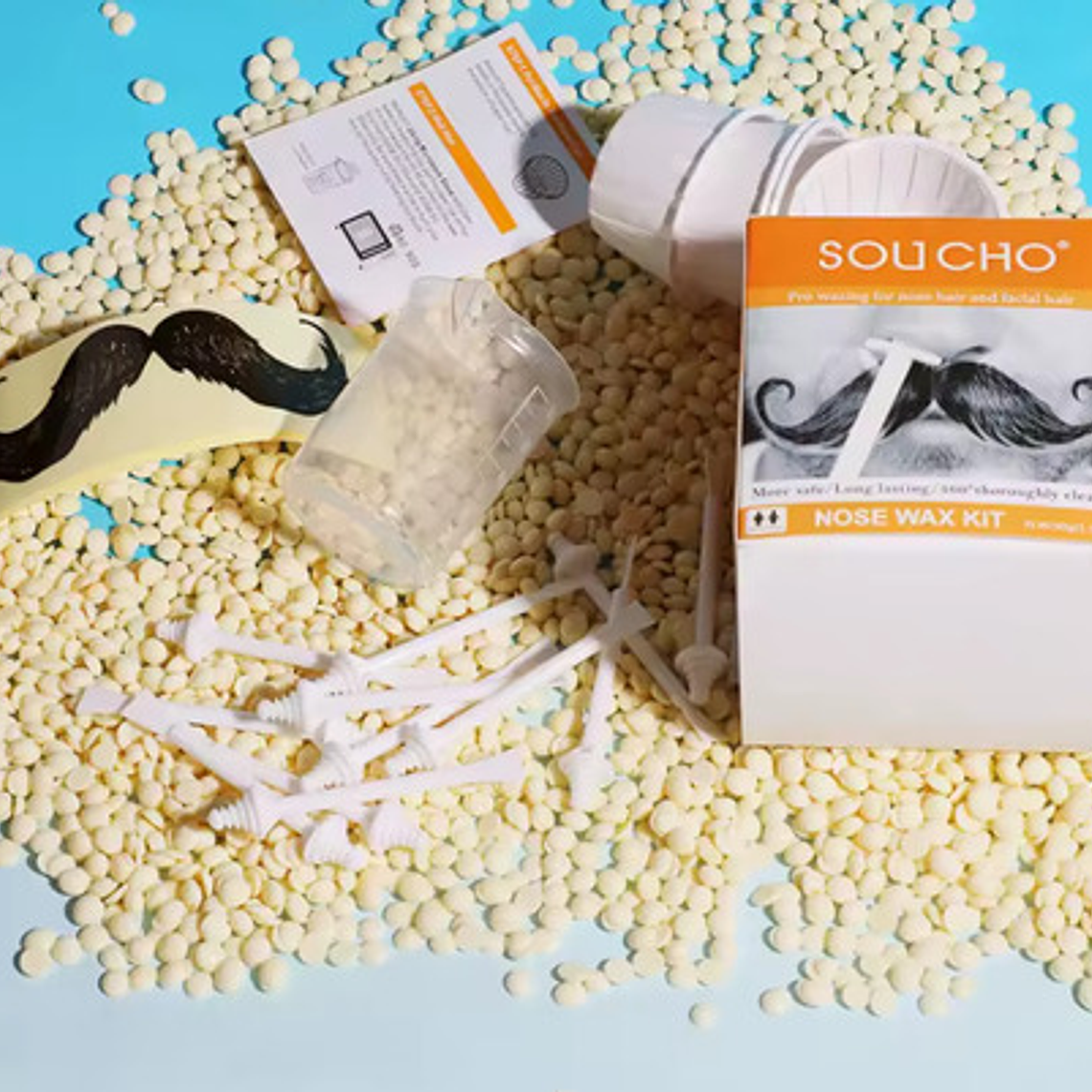 Kit Cera Depilación Elimina Vello Nariz Oreja Bigote Unisex 8