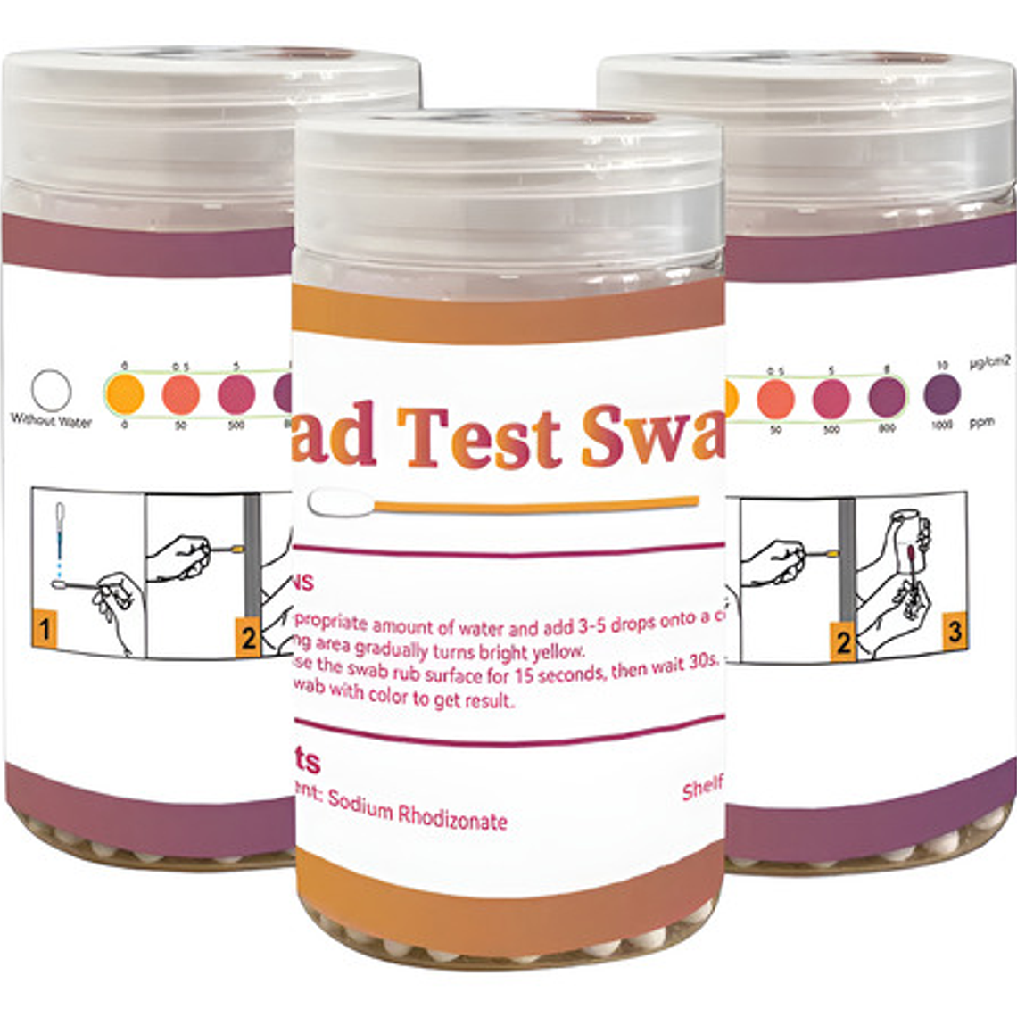 Set Tiras Medición Análisis Plomo Toxicidad Paredes Metales 2