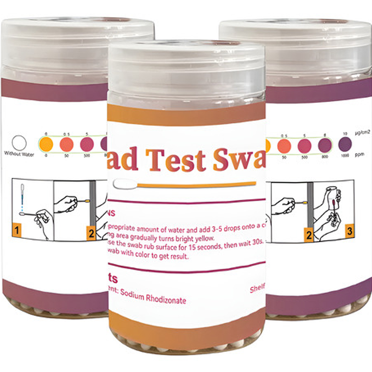 Set Tiras Medición Análisis Plomo Toxicidad Paredes Metales 2