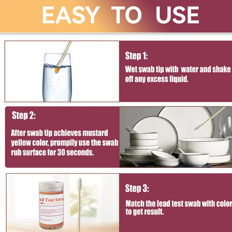 Set Tiras Medición Análisis Plomo Toxicidad Paredes Metales 8