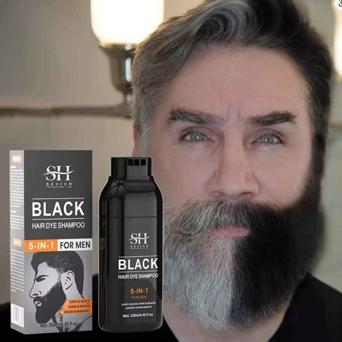 Shampoo Sevich 250ml 5 En Uno Cabello Y Barba Acción Rápida 4