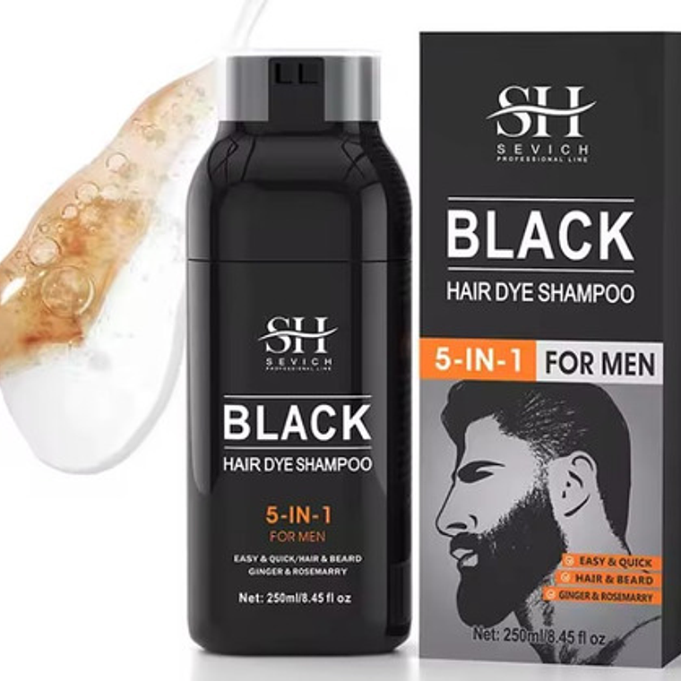 Shampoo Sevich 250ml 5 En Uno Cabello Y Barba Acción Rápida 8