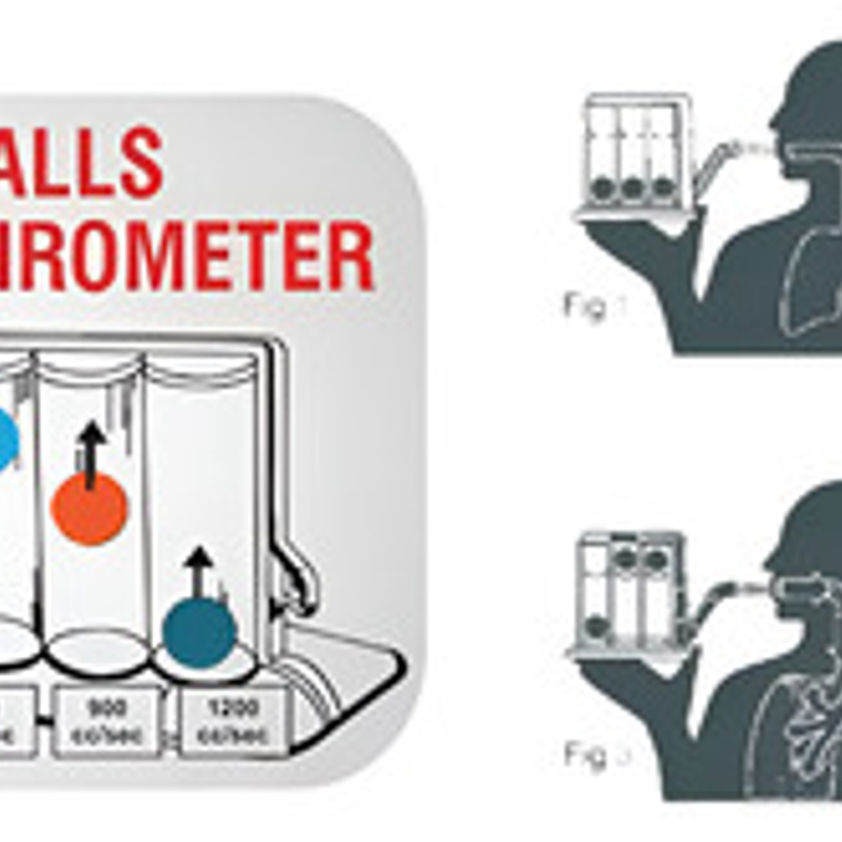 Ejercitador Pulmonar 600ml - 1200ml Respiratorio Espirometro 2