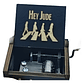 Caja Musical De Madera Con Manivela Hey Jude The Beatles - Miniatura 2