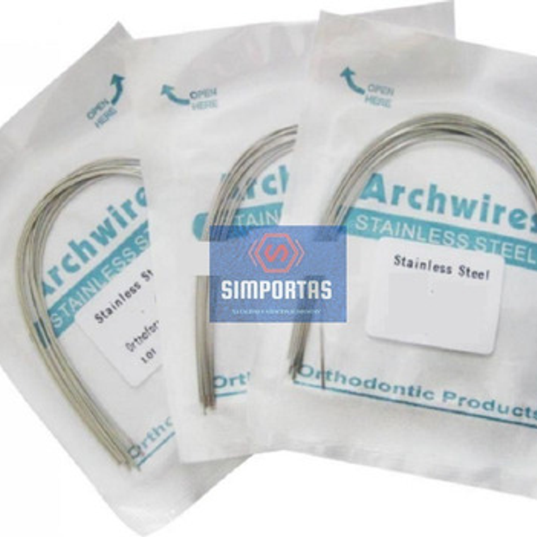 Arcos Acero Ortodoncia Rectangular O Cuadrado Santiago 23