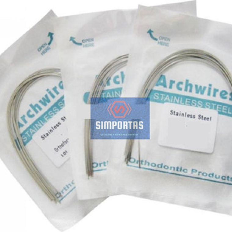 Arcos Acero Ortodoncia Rectangular O Cuadrado Santiago 35