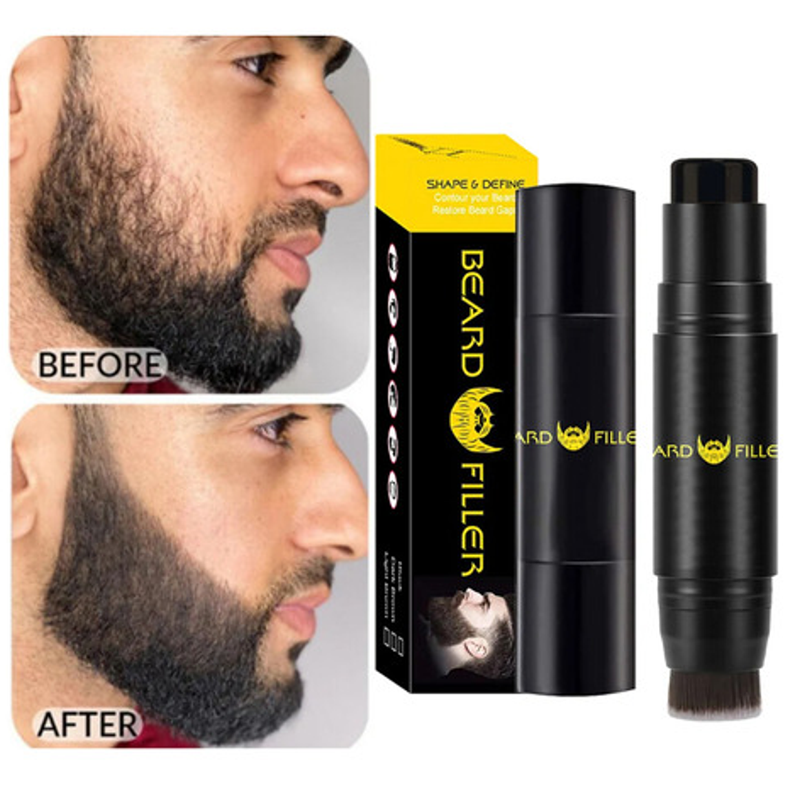 Tinte Lápiz Dual Temporal Para Barba Beard Shaping Premium 12