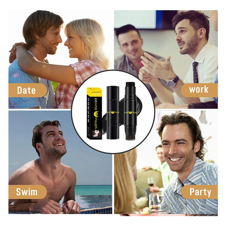 Tinte Lápiz Dual Temporal Para Barba Beard Shaping Premium 19