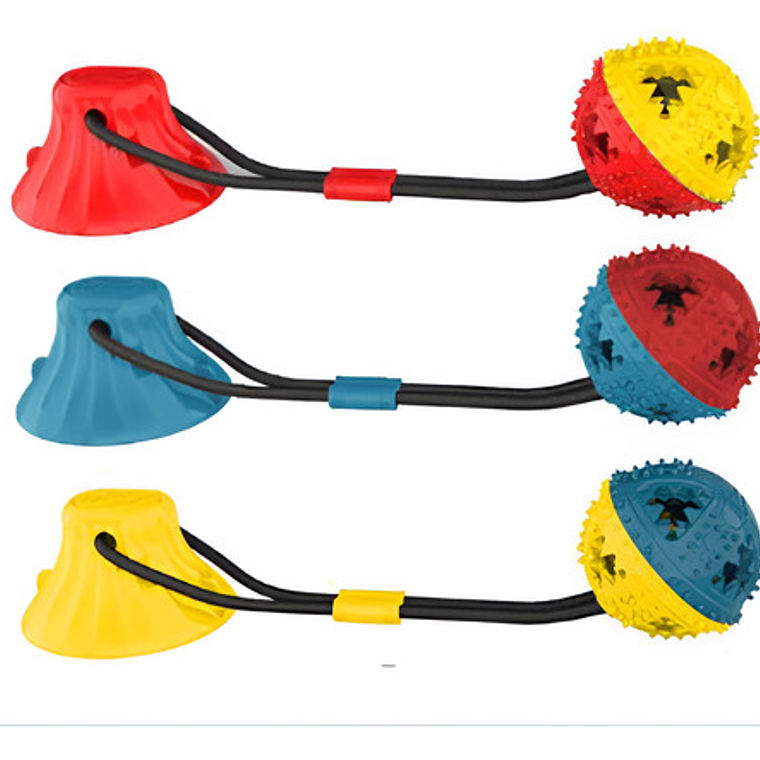 Juguete Tracción Con Ventosa Y Cascabel Perro Mascotas 2
