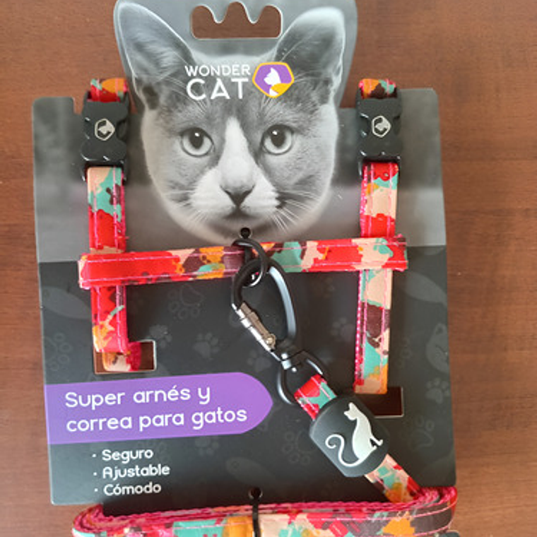 Set Arnés + Correa Premium Para Gato Wondercat Mascotas 2