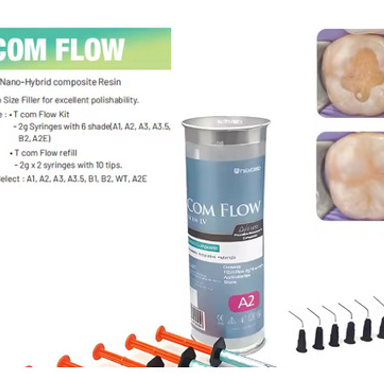 Kit Composite Foto T Com Flow 3 Jeringas Resina Dental Flow 2
