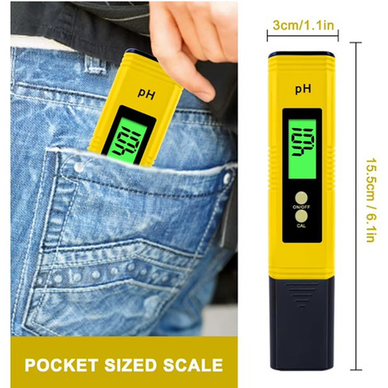 Medidor Digital De Ph Autocalibre Phmetro 3 Puntos C/estuche 5