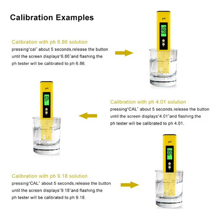 Medidor Digital De Ph Autocalibre Phmetro 3 Puntos C/estuche 8