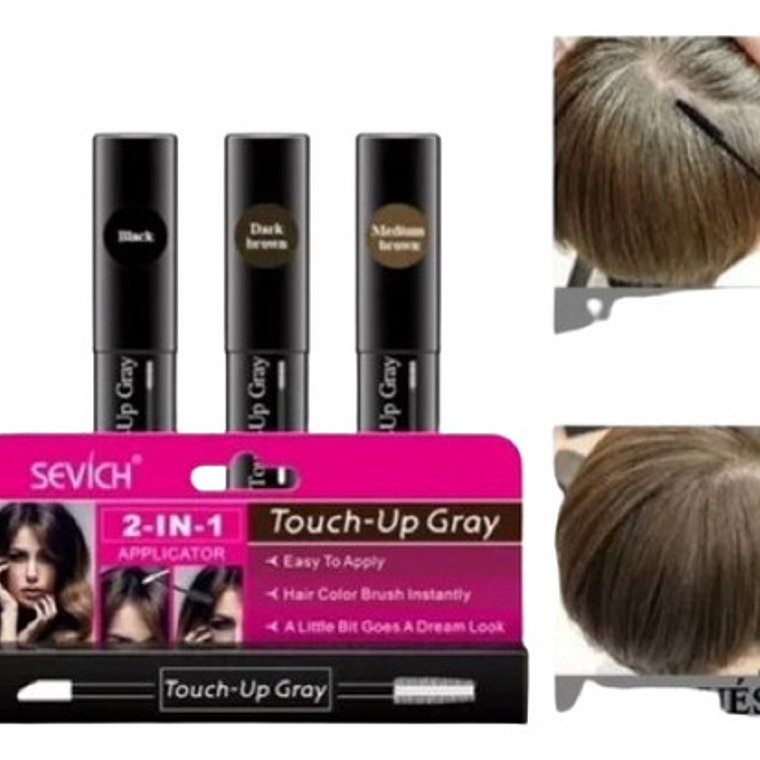 Tinte Temporal Cabello Lápiz Para Raíces Y Canas Instantáneo Tono Negro 1