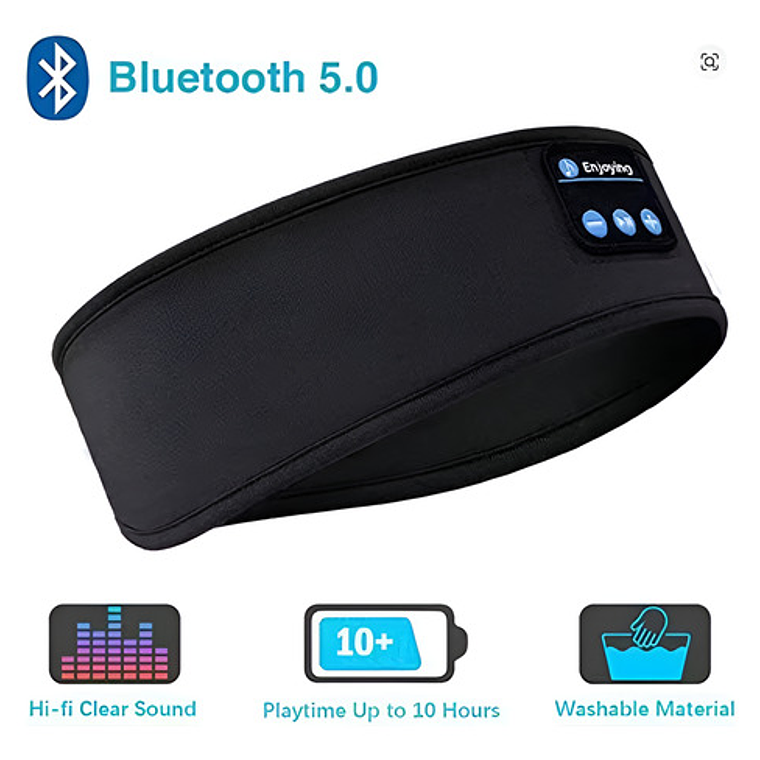 Antifaz Audífonos Bluetooth Anti-ruido Para Dormir Correr 1