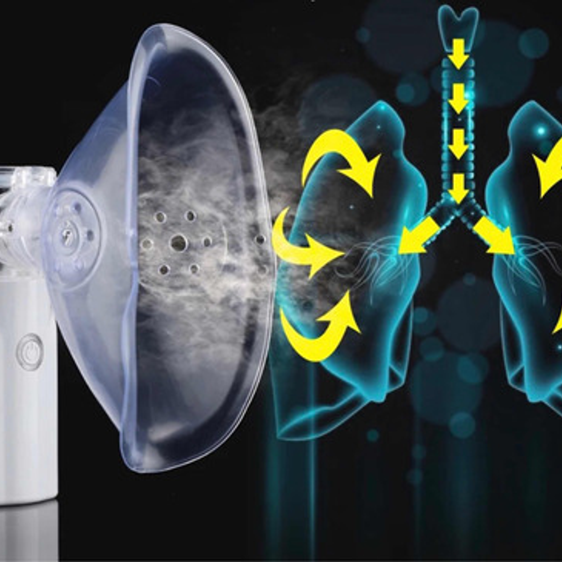 Nebulizador Inalámbrico Ultrasónico Mesh Ym-252 Blanco 6