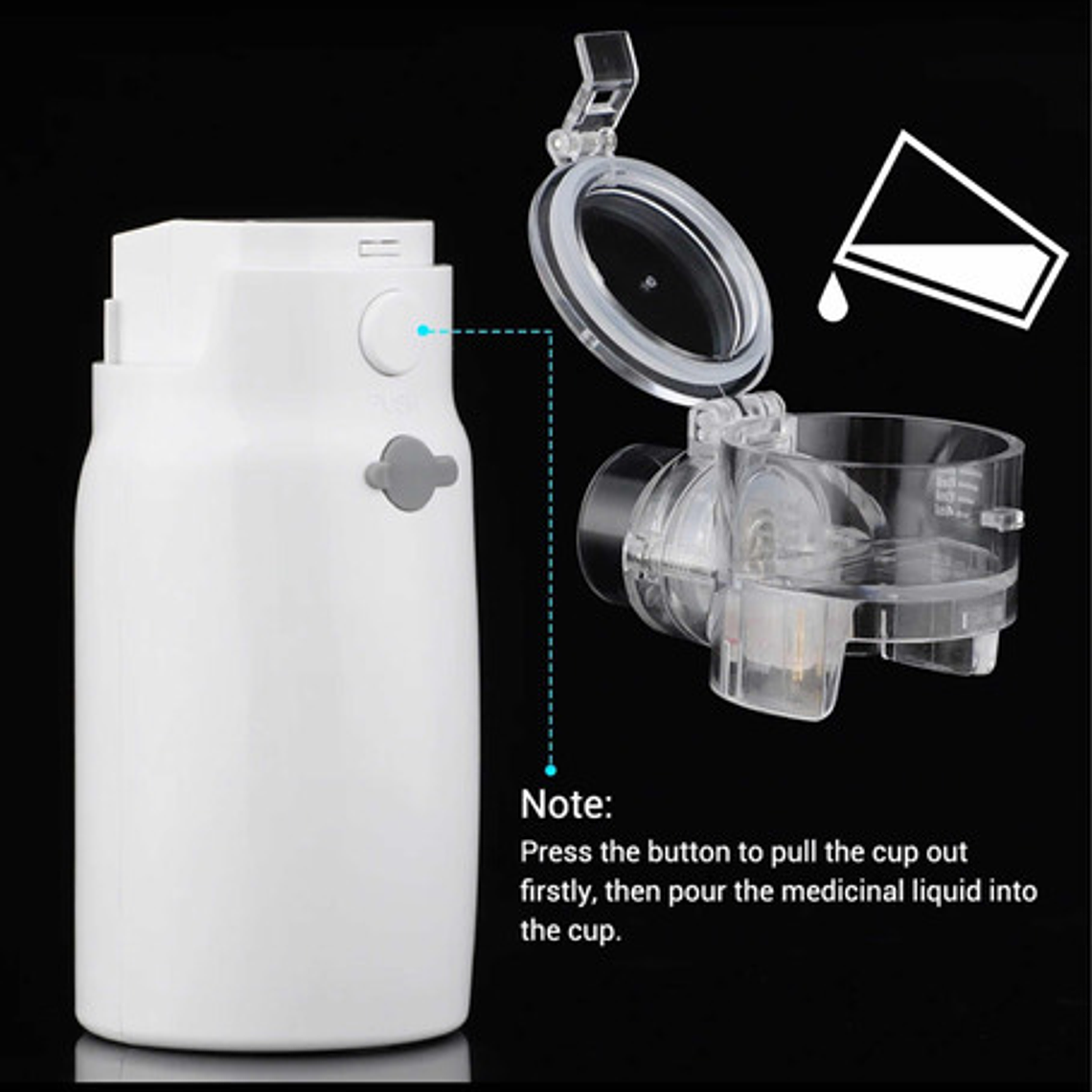 Nebulizador Inalámbrico Ultrasónico Mesh Ym-252 Blanco 8