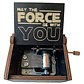 Caja Musical De Madera Con Manivela Star Wars Intro Famosa - Miniatura 2