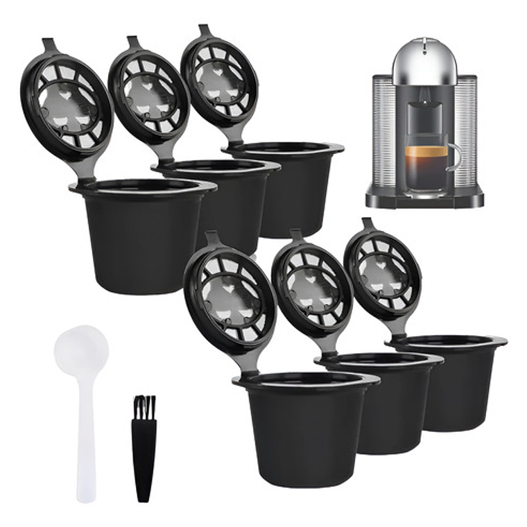 Pack 6 Capsulas Café Reutilizable Para Cafetera Nespresso 1