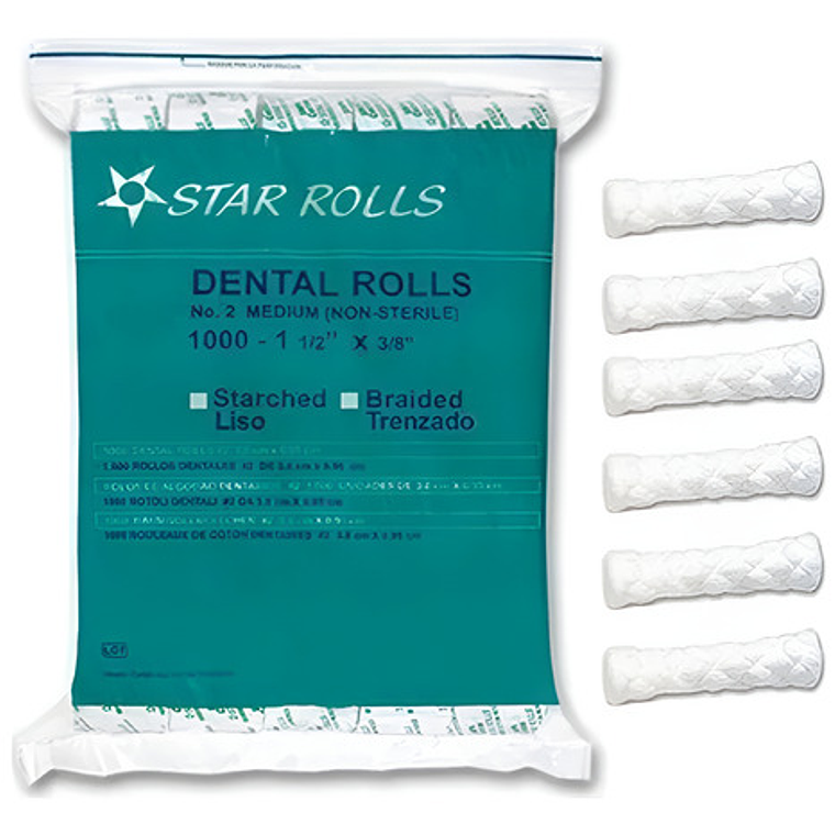 Torulas De Algodon Trenzadas Star Roll 1000 Unidades 1