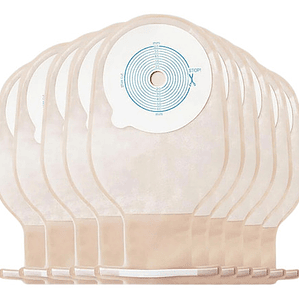 10x Bolsa Colostomia Placa Aro Ostomia 65mm Anti Olor Gases Color Crema