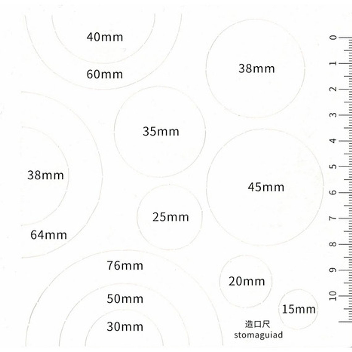 10x Bolsa Colostomia Placa Aro Ostomia 65mm Anti Olor Gases Color Crema 8