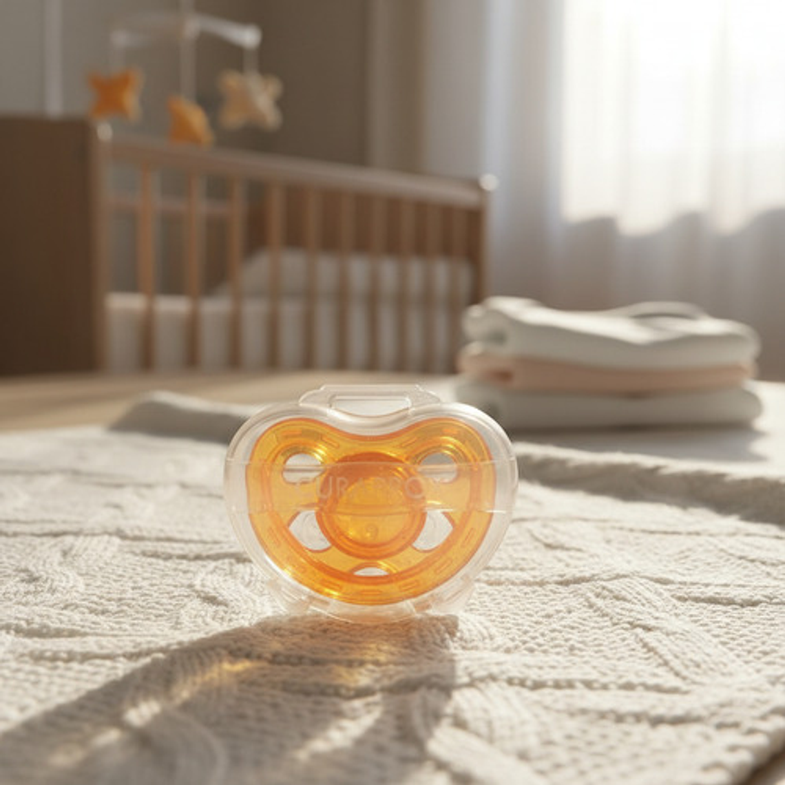 Set Chupete Fisiológico Bebés Curaprox + Sujetador Comodidad 21