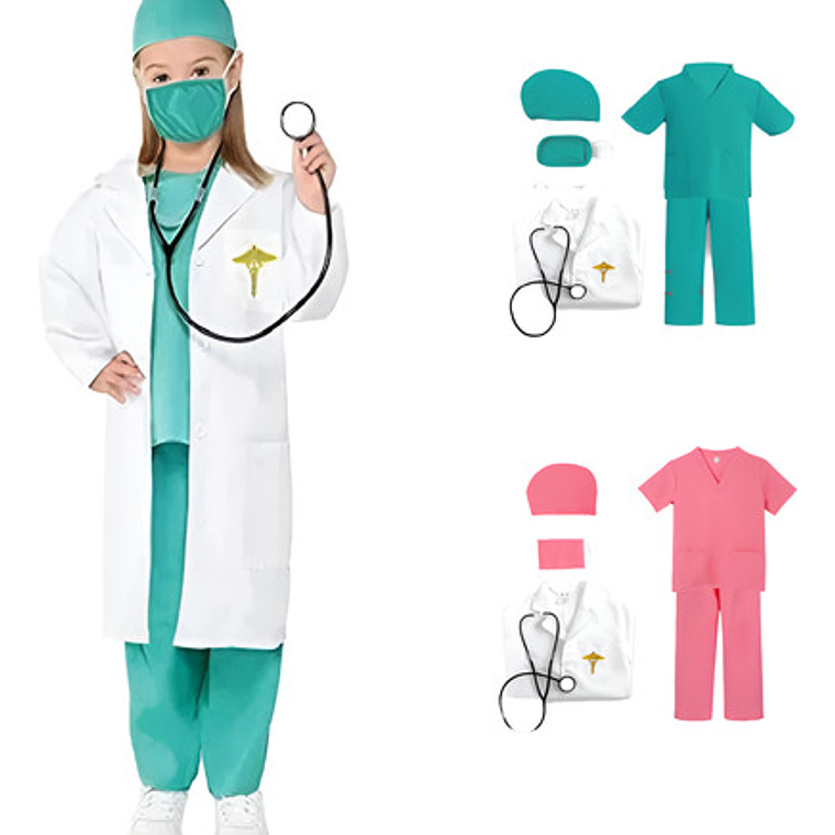 Disfraz Doctor Niños Médico Doctora Disfraces Con Accesorios 8