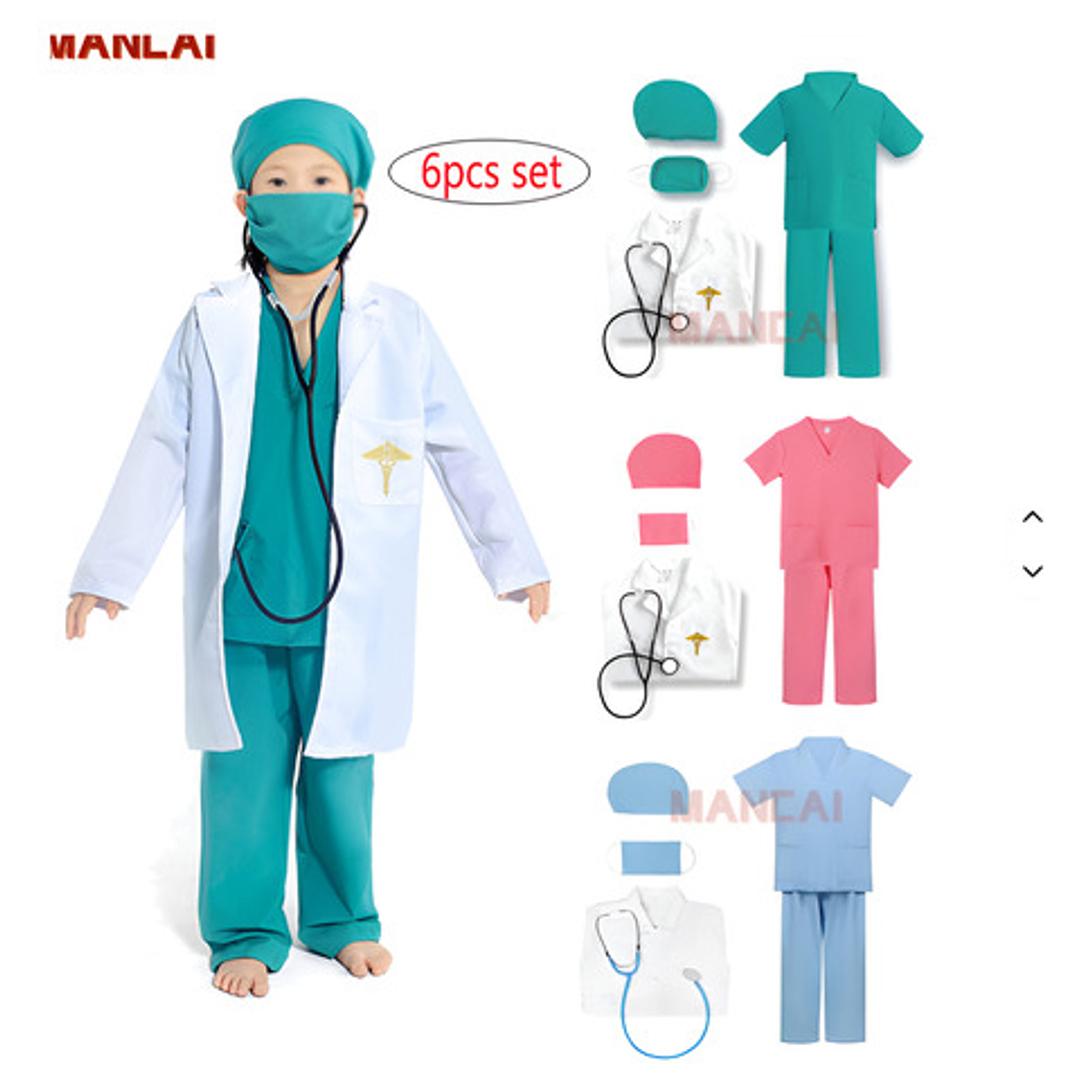 Disfraz Doctor Niños Médico Doctora Disfraces Con Accesorios 11