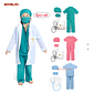 Disfraz Doctor Niños Médico Doctora Disfraces Con Accesorios - Miniatura 11