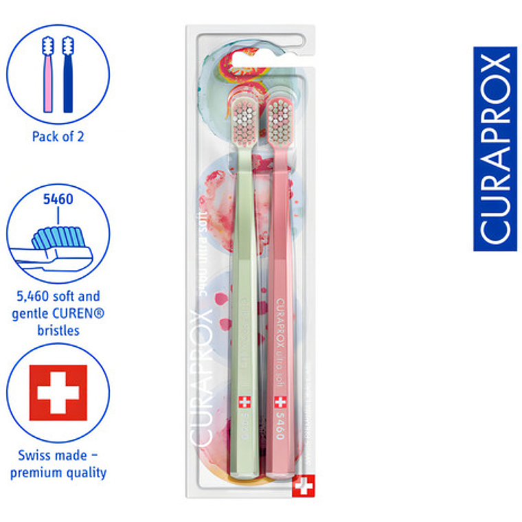 Pack Duo Cepillos Dientes Curaprox Microdcope Edition 5460 Color Agua 3