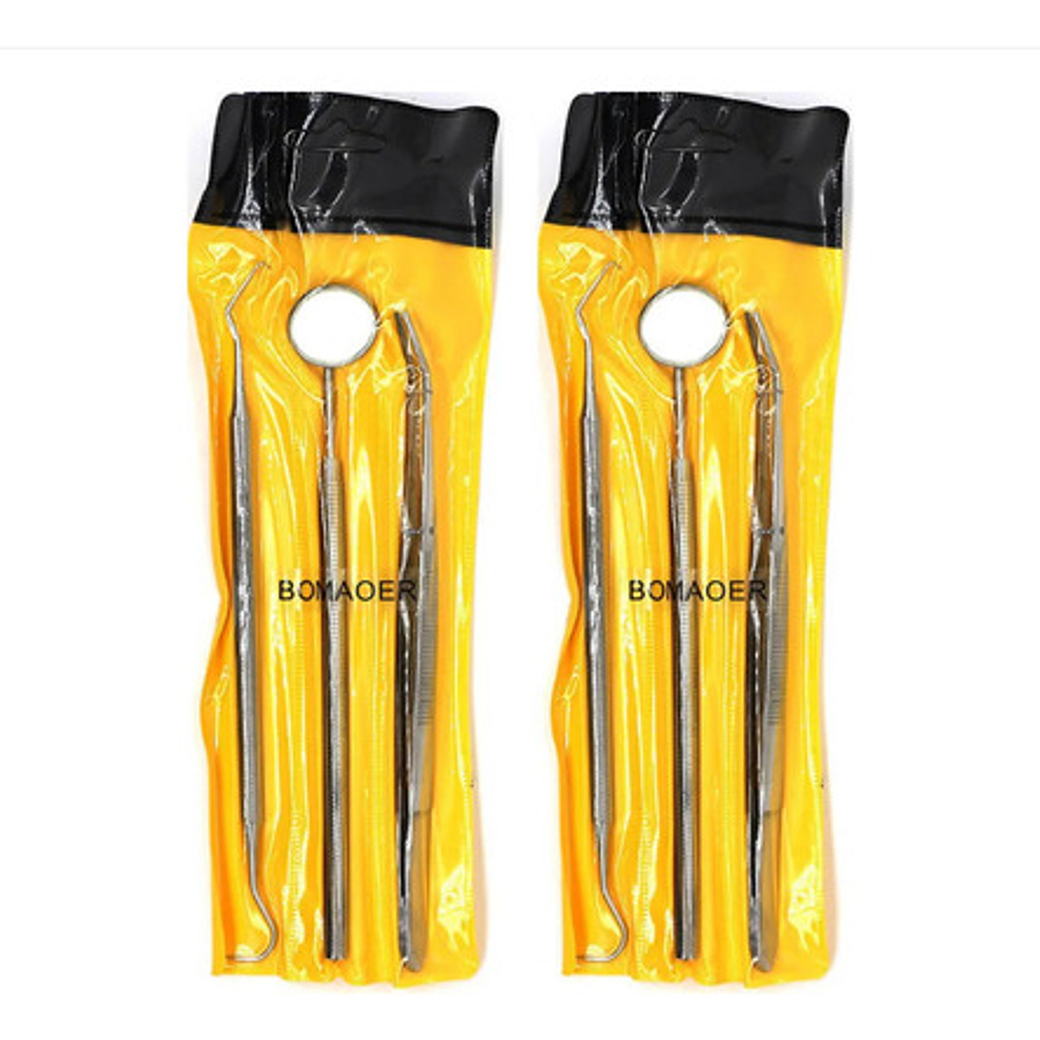 Kit Examen Espejo Pinza Y Sonda Dental Odontología Full 2