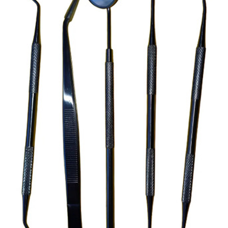 Kit Examen Espejo Pinza Y Sonda Dental Odontología Full 4