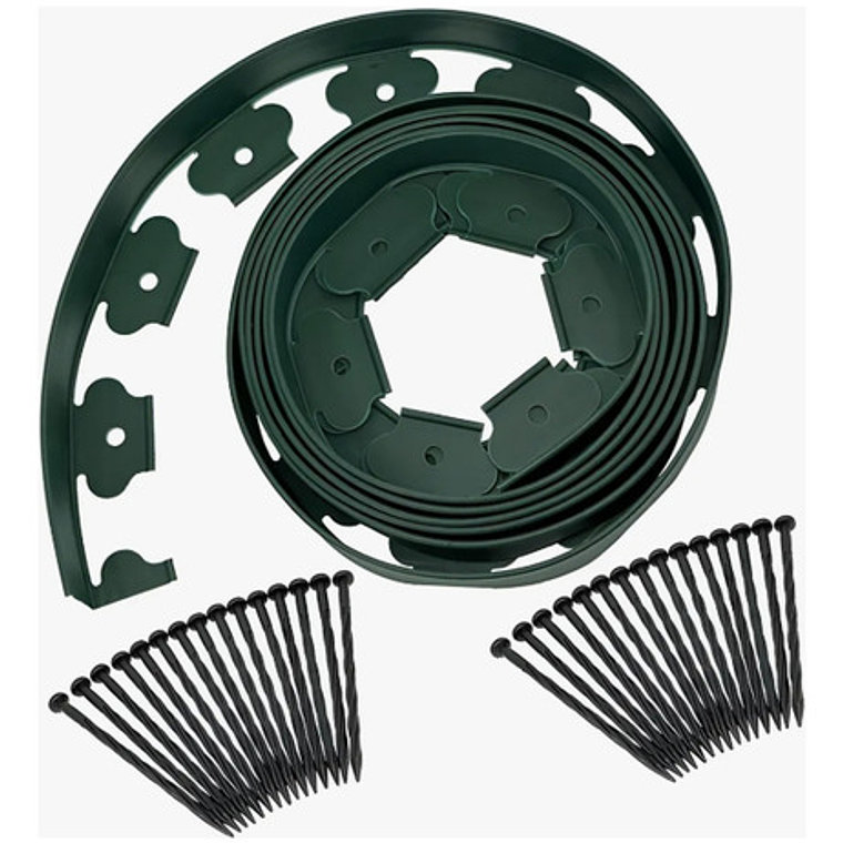 Limitador De Jardín Separador De Césped Verde O Negro 10m 6