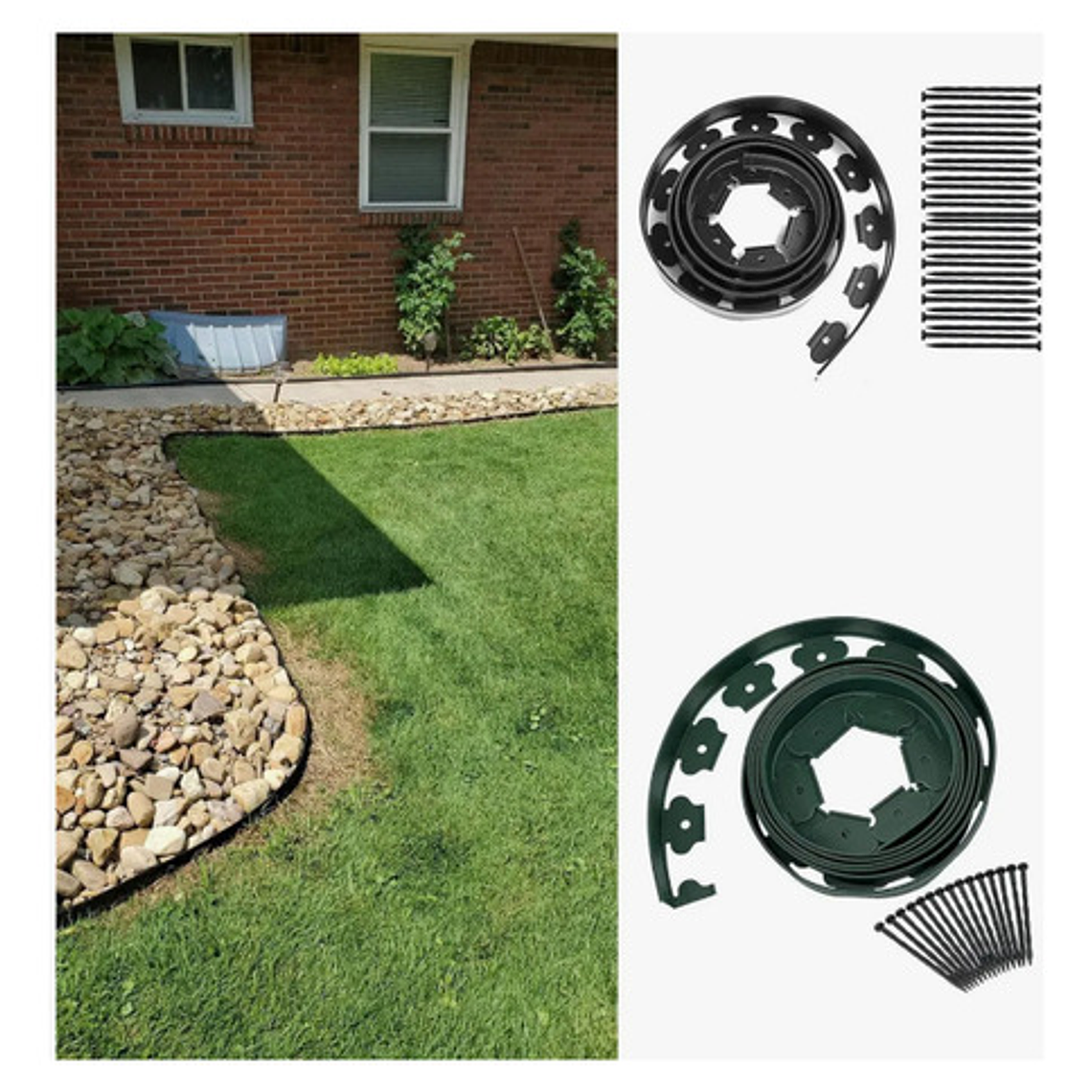 Limitador De Jardín Separador De Césped Verde O Negro 10m 13