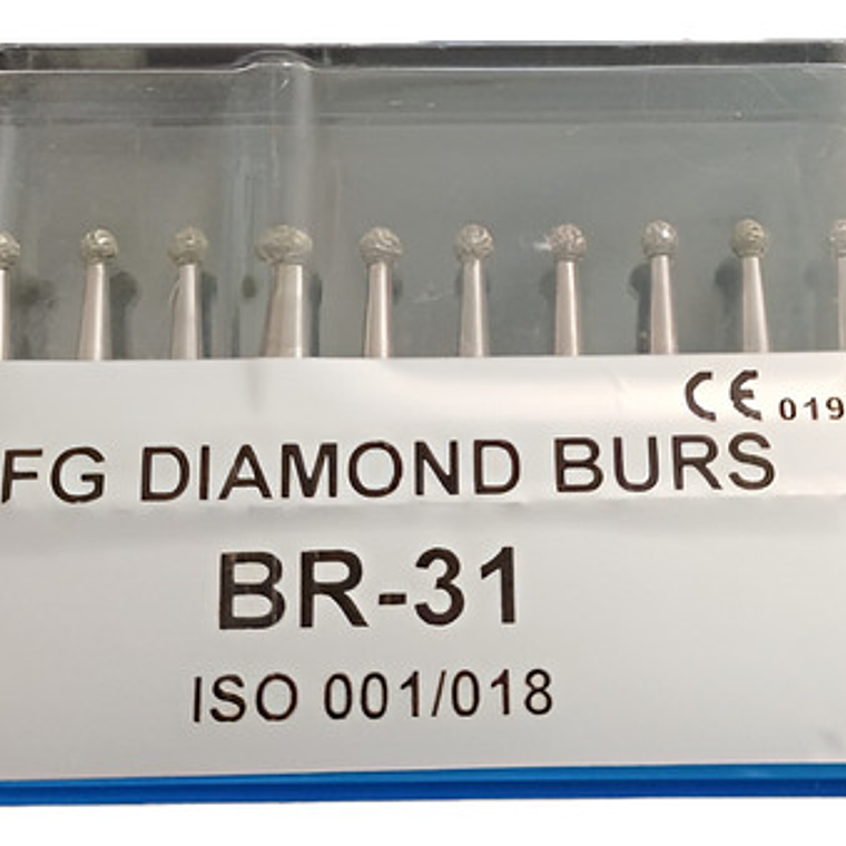 Fresas Redondas Piedras Diamante Odontología Br-31 Set 10u 1