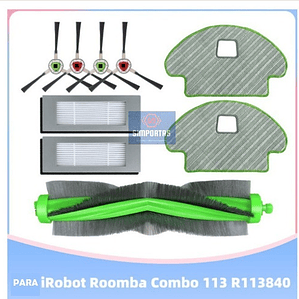 Set De Repuestos Para Roomba 111 Combo Aspirado Y Trapeo Color Azul Marino