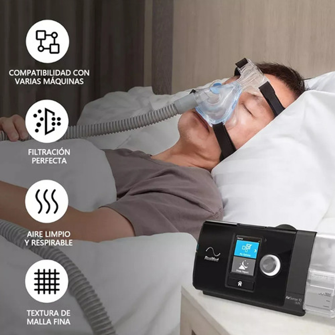 10x Filtros Para Cpap Resmed Airsense 10 Y Aircurve 10 A S9 2
