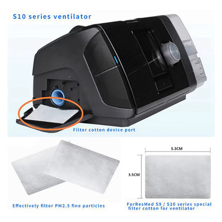 10x Filtros Para Cpap Resmed Airsense 10 Y Aircurve 10 A S9 8
