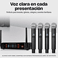 Micrófonos Inalámbricos Profesionales Karaoke Kit 4 Canalesuhf Receptor Alta Calidad Para Eventos Y Karaoke Negro - Miniatura 2
