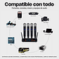 Micrófonos Inalámbricos Profesionales Karaoke Kit 4 Canalesuhf Receptor Alta Calidad Para Eventos Y Karaoke Negro - Miniatura 8