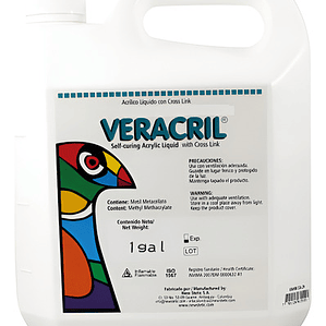 Monómero Veracril Termocurado Líquido Dental 1 Galón 3.72lt